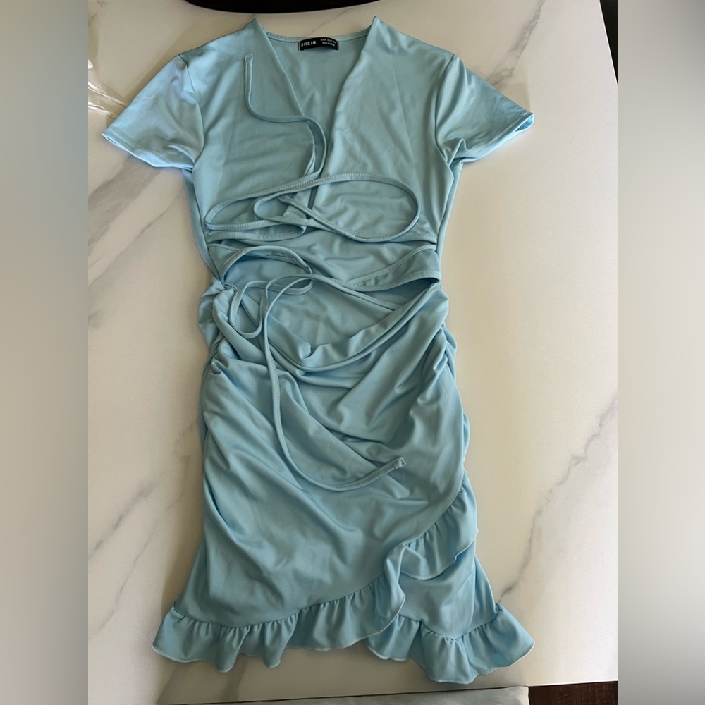 Shein Baby Blue Mini Dress